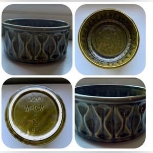 Vintage McCoy Pottery #926 Olive Green Planter Bowl USA Mid Century